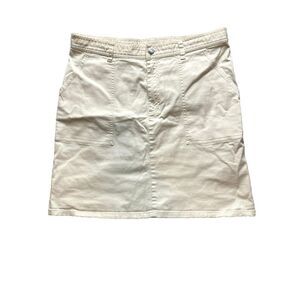 Lauren Ralph Lauren Skirt Womens 12 (34x18)‎ Beige Denim Pencil Spandex Ladies